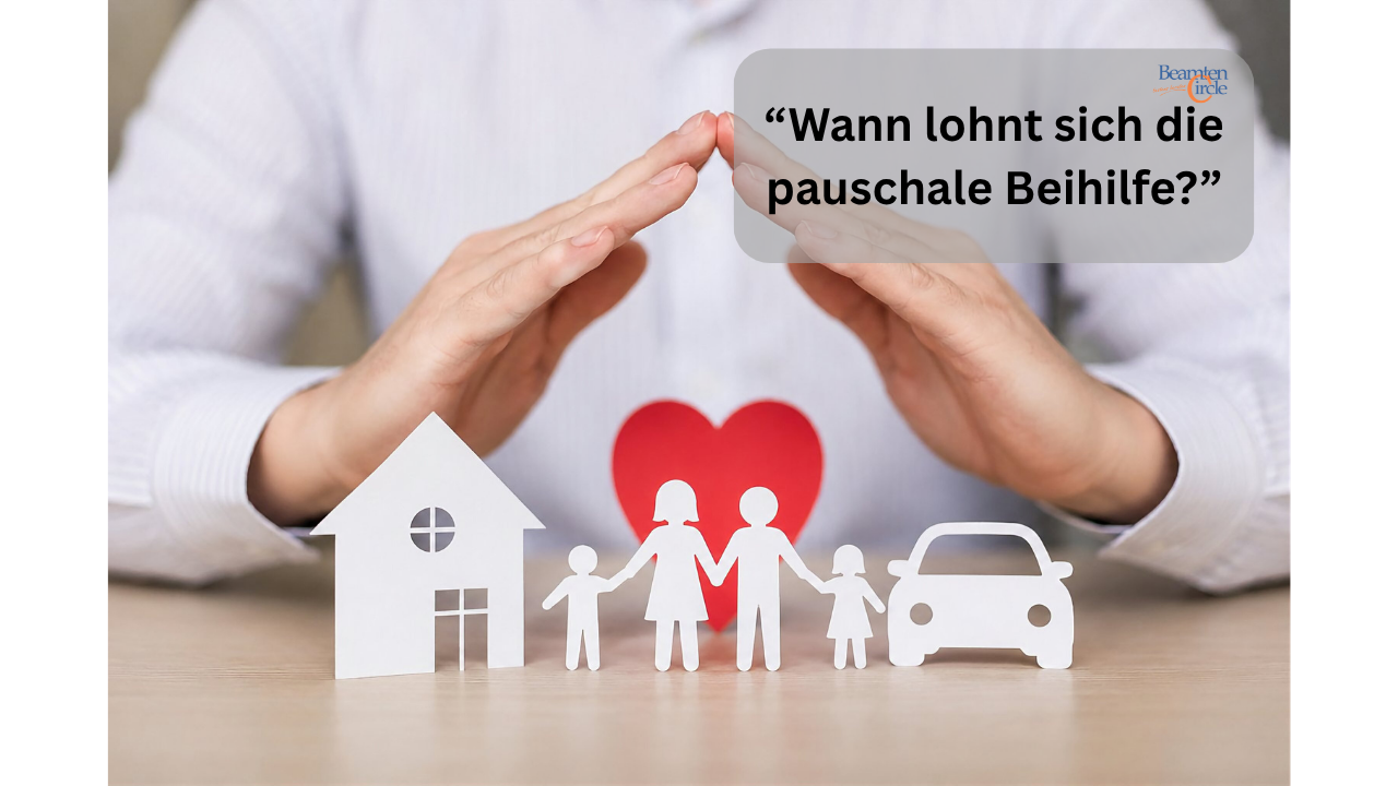 Wann lohnt sich die pauschale Beihilfe? Beamtencircle beantwortet wann es sich für Beamte lohnt die pauschale Beihilfe auszuwählen.